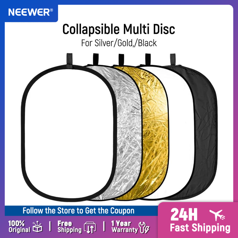 Reflector Disc Silver - NEEWER عاكسات الضوء للتصوير الفوتوغرافي المحمولة