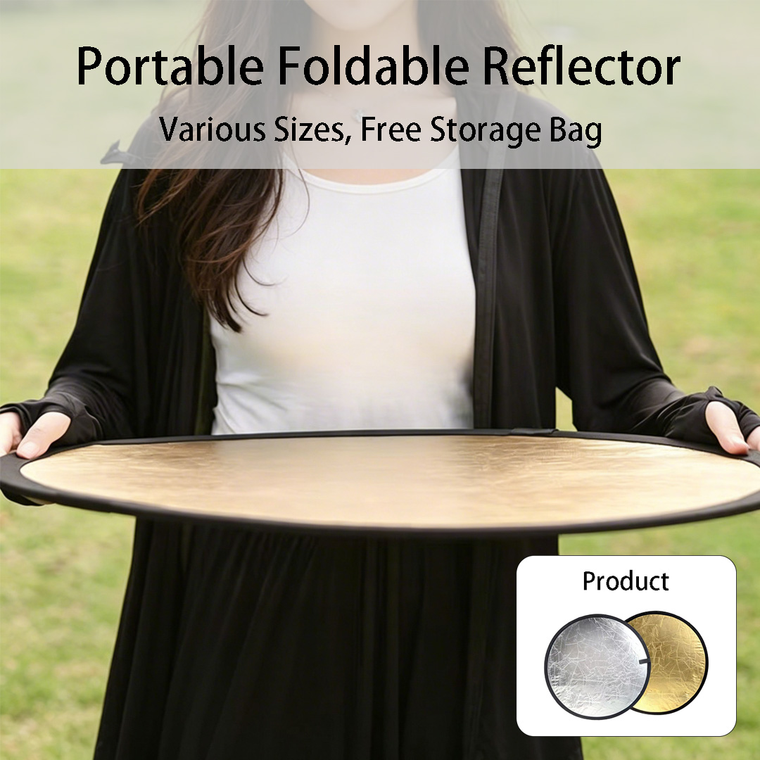 Reflector Disc Silver - قرص إضاءة قابل للطي مزدوج الجوانب