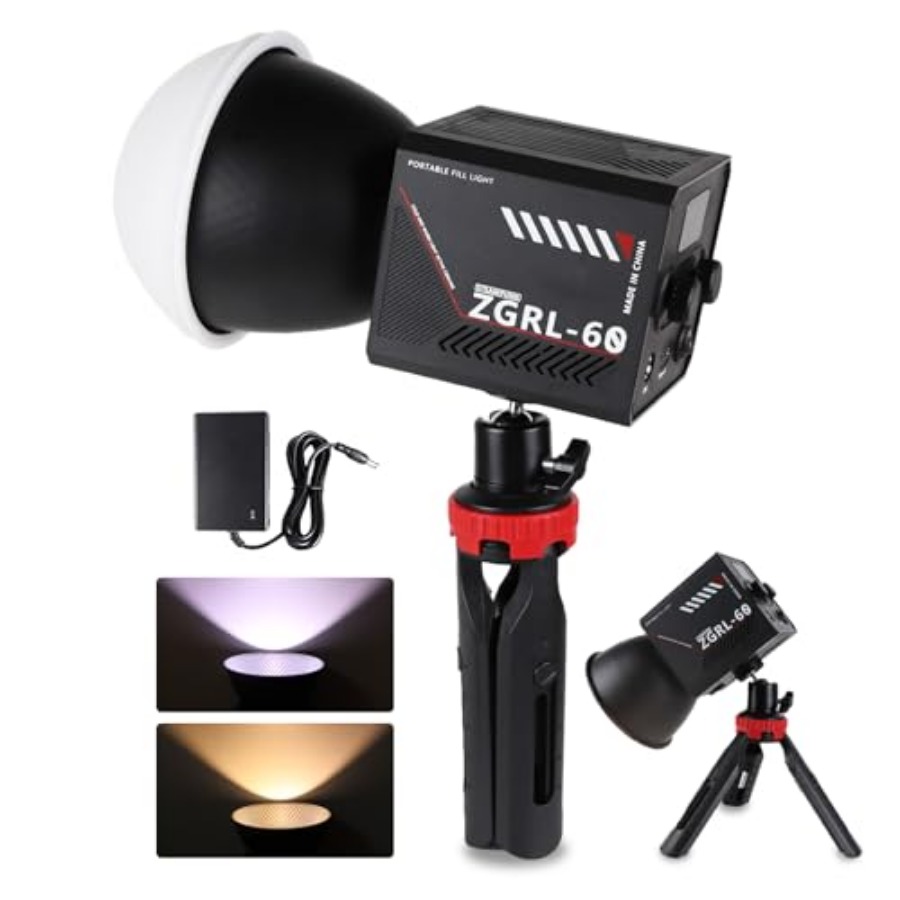 Photography Lighting Spotlight - ضوء فيديو LED محمول بقوة 60