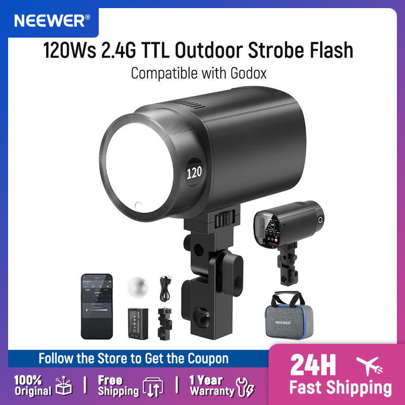 Portable Strobe Monolight - فلاش خارجي NEEWER Q120 بقوة 120