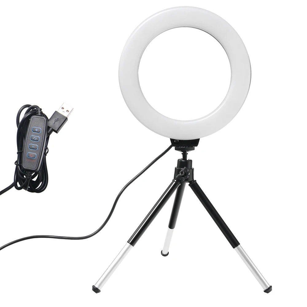 Photography Lighting Overhead - مصباح حلقي صغير للسيلفي مقاس 6