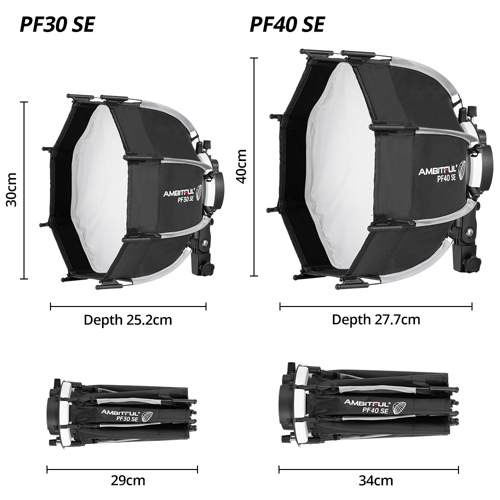 AMBITFUL PF30/PF40 30 سم / 40  - مراجعة Photography Lighting Grid وسعره