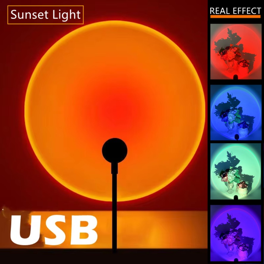 مصباح غروب الشمس بمنفذ USB ملو - مراجعة Photography Lighting Diy وسعره
