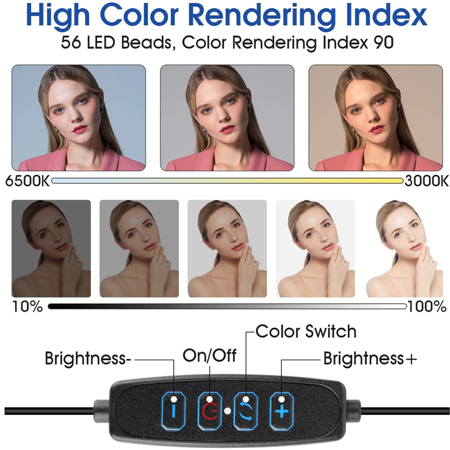 16 سنتيمتر حلقة ضوء ل اجتماعات - مراجعة Stand Lighting Photography وسعره