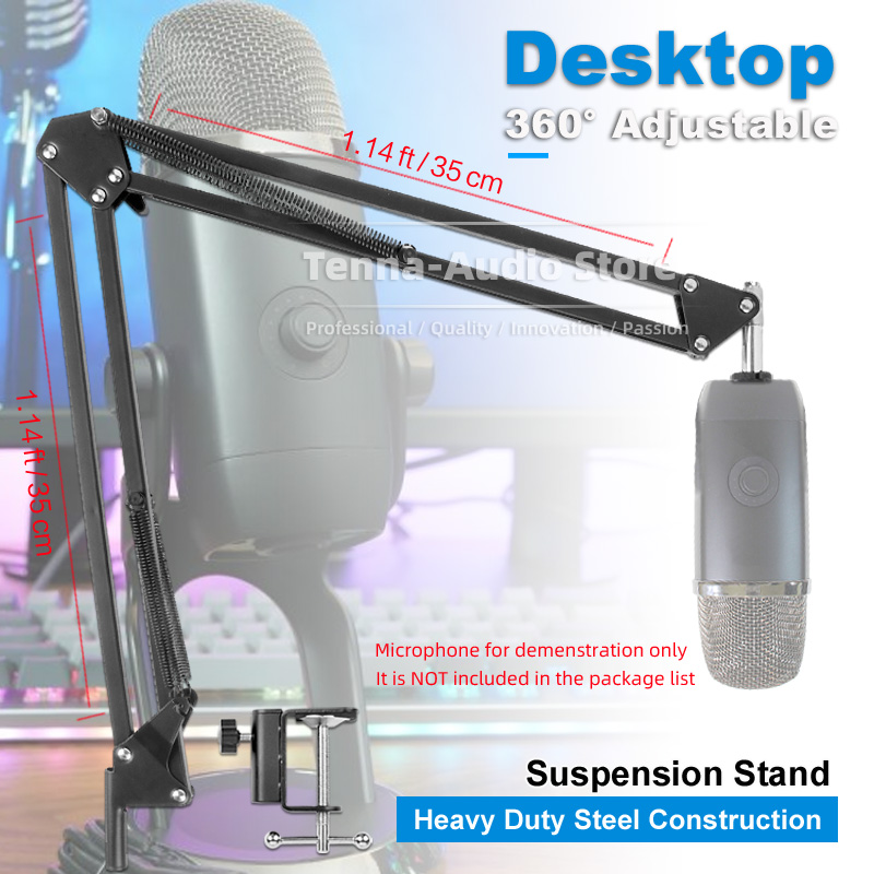سطح المكتب المشبك تعليق Mic بو - مراجعة Boom Arm Stand وسعره