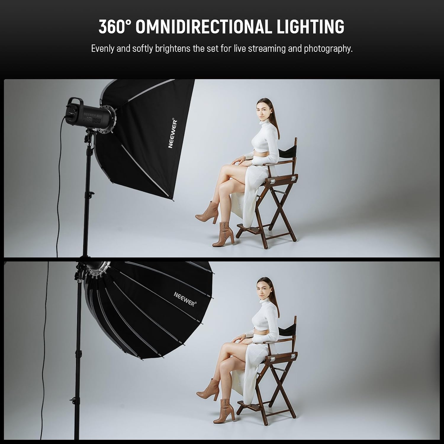 صندوق إضاءة بارابولي مع قاعدة  - مراجعة Photography Lighting Grid وسعره