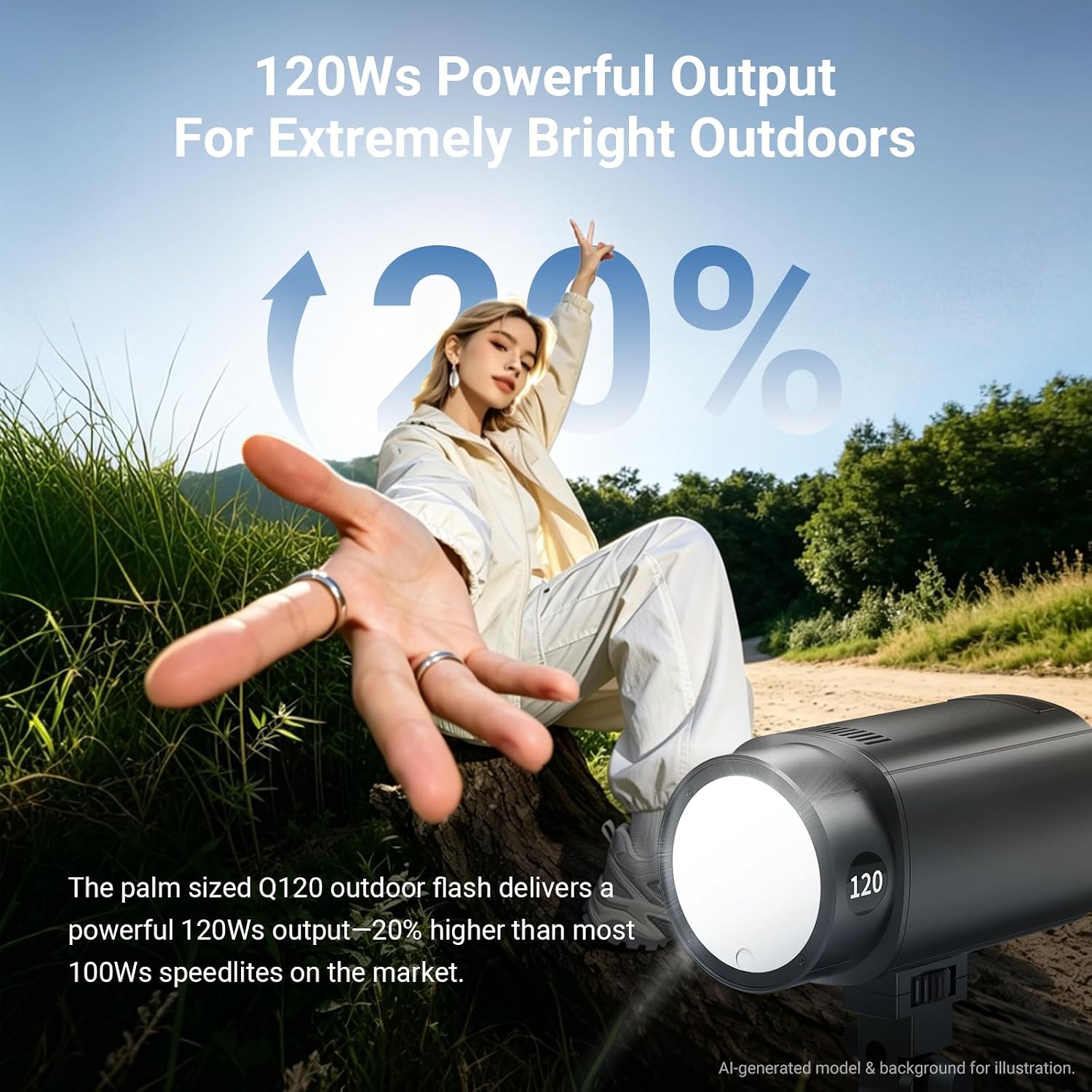 فلاش خارجي NEEWER Q120 بقوة 12 - مراجعة Portable Strobe Monolight وسعره