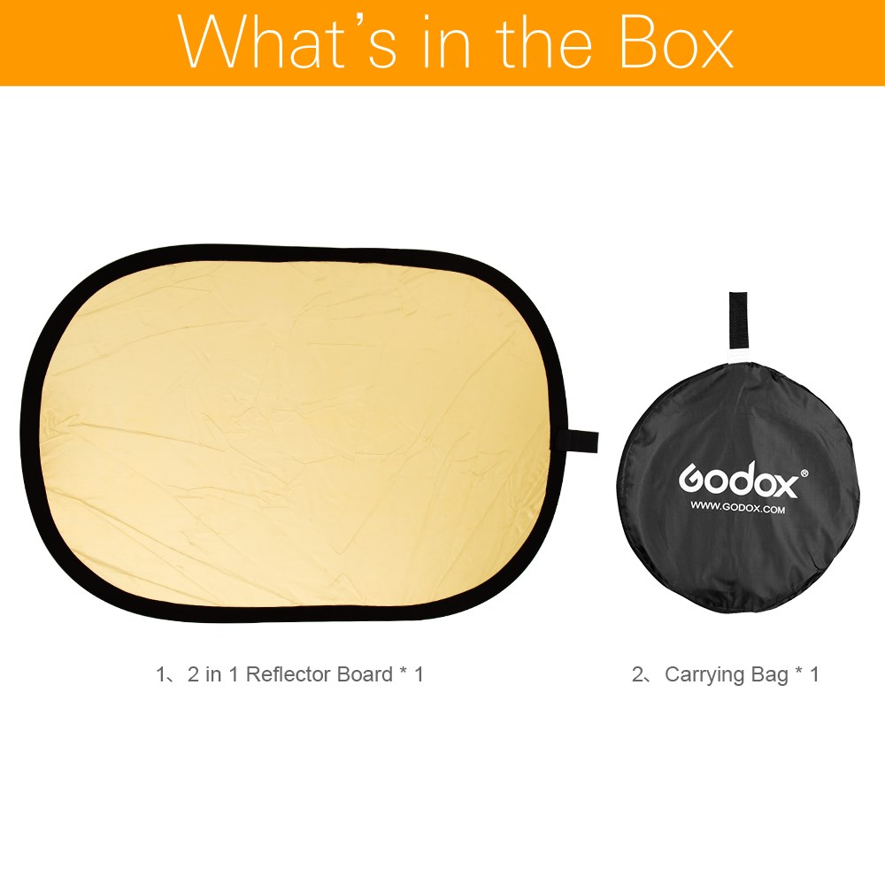 Godox 2in1 الذهب والفضة البيضا - مراجعة Reflector Disc Silver وسعره